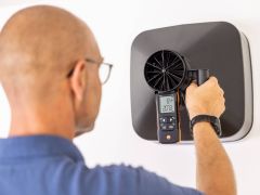 Testo 417 - App bağlantılı, dijital 100 mm pervane anemometre