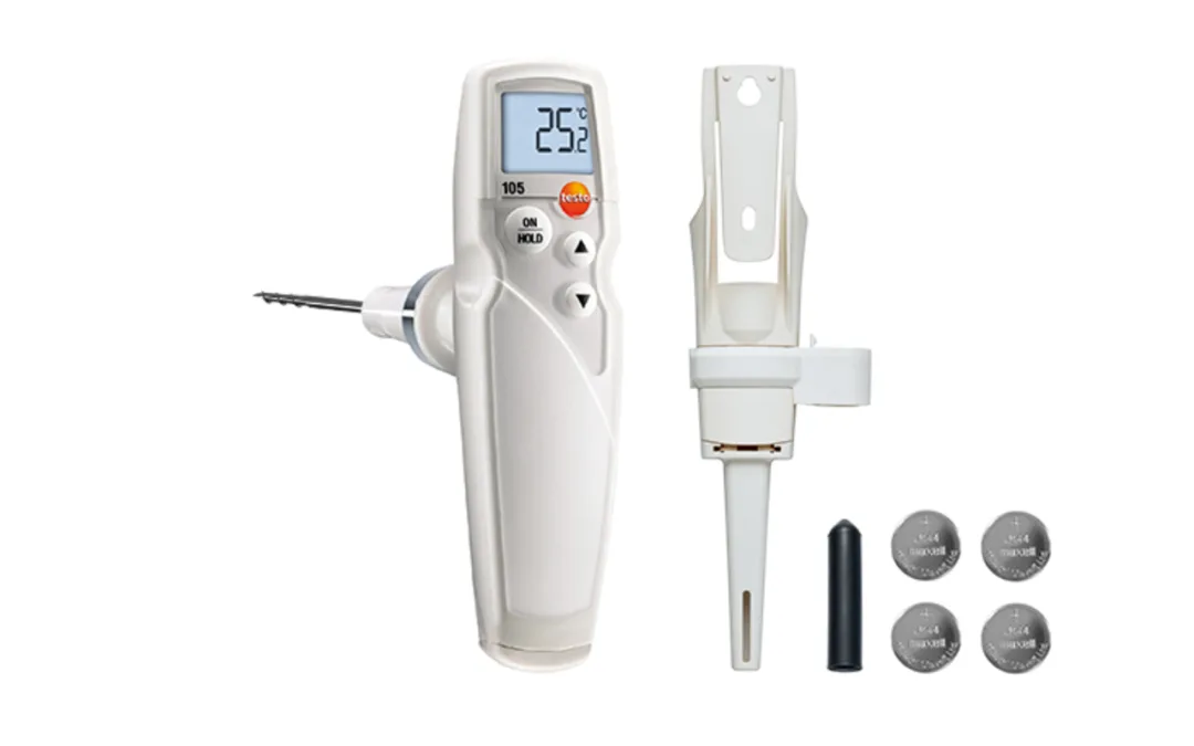 testo 105 - Tek elle kullanılabilen termometre, dondurulmuş gıda ucu ile