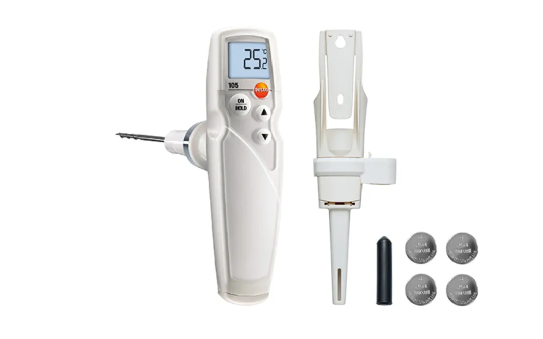 testo 105 - Tek elle kullanılabilen termometre, dondurulmuş gıda ucu ile