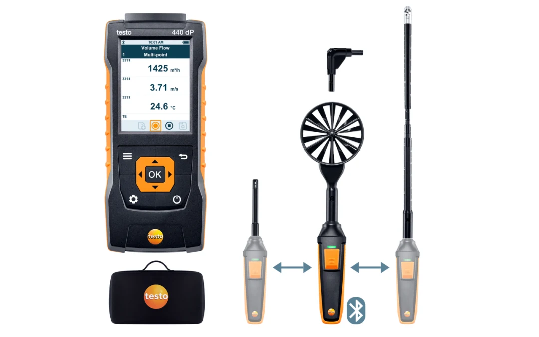 testo 440 delta P Bluetooth®'lu Hava Hızı ComboSet 2