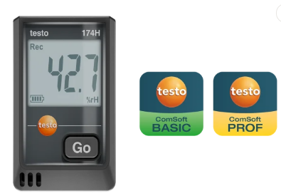 testo 174 H - USB-C ve PC yazılımı ile sıcaklık ve nem için mini data logger