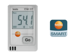 testo 174 H BT - Bluetooth® ve App bağlantısı ile sıcaklık ve nem için mini data logger